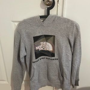 The North Face gray kids hoodie